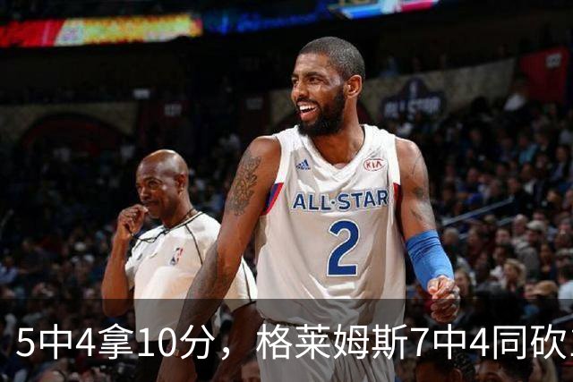 5中4拿10分，格莱姆斯7中4同砍10分，正负值+20压过+14